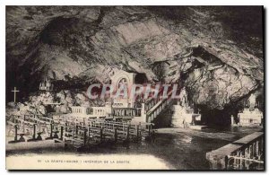 Old Postcard La Sainte Baume Cave Interior