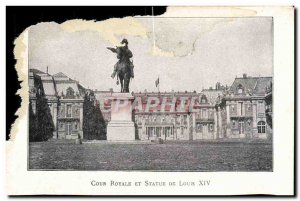 Old Postcard Royal Court And Statue Of Louis XIV Versailles