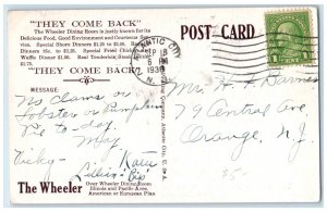 1930 Wheeler Dining Room Pacific Avenue At Illinois Atlantic City NJ Postcard