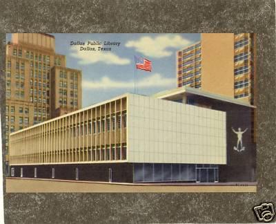 DALLAS TX TEXAS PUBLIC LIBRARY MINT VINTAGE Postcard