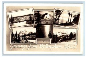 1937 Greetings From Bellingham Washington WA RPPC Photo Multiview Postcard
