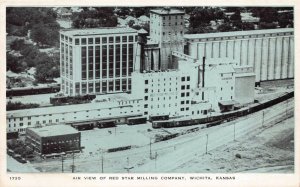 Postcard Air View of Red Star Milling Company in Wichita, Kansas~126355