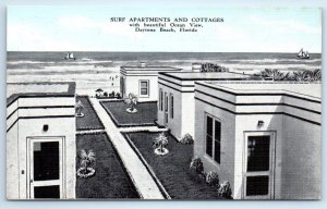 DAYTONA BEACH, Florida FL ~ Roadside SURF APARTMENTS & COTTAGES 1940s Postcard