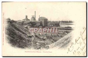 Postcard Old Mine coal mines Mines St Etienne Horses Winch Well