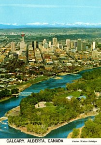 Canada Alberta Calgary Aerial View