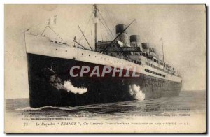 Old Postcard Boat Ship Transatlantic France Le Havre Hospital Ship