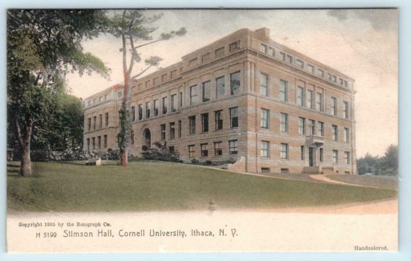 2 Postcards ITHACA, NY ~ Cornell University STIMSON HALL Boardman Hall 1905