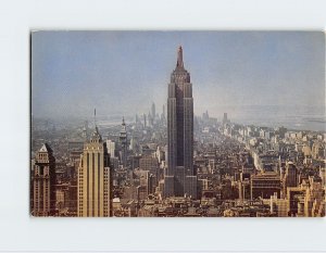 Postcard Looking south from observation roof of R.C.A. Building, New York