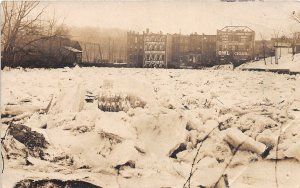 J70/ Warren Ohio RPPC Postcard c1913 Flood Disaster Ice Gorge 277