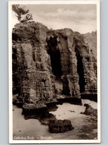 c1930 Cathedral Rocks Bermuda RPPC Real Photo Postcard