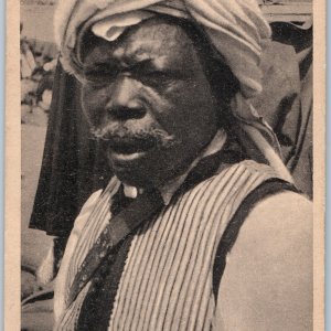 c1930s Libya Native Ugly Old Man Litho Photo Arab Dude Dalle Nogare Armetti A191