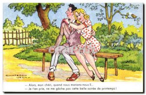 Postcard Old Humor So my darling when we marry? I t & # 39en pray illustrator...