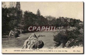 Old Postcard Orthez The rock of the Whale and the Gave de Pau