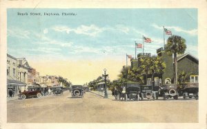 Daytona Florida 1926 Postcard Beach Street Cars Stores