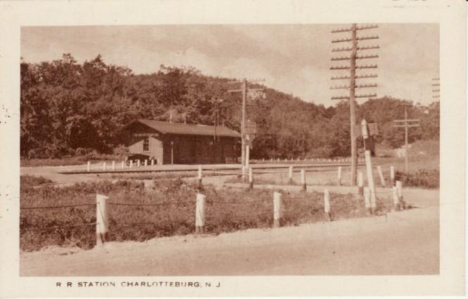 Railroad Depot  CHARLOTTESBURG, NJ  postcard