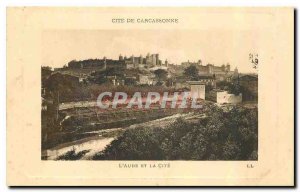 Old Postcard Cite Carcassonne Aude and the Cite