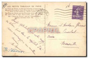 Old Postcard The Place de l'Etoile and the Arc de Triomphe monument largest o...