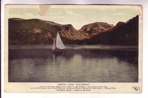 Sailboat, Grand Lake, Burlington Route, Colorado