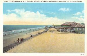 Carolina Beach North Carolina Casino And Bathing Beach Antique Postcard K64361