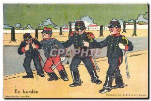 Old Postcard Militaria By lined