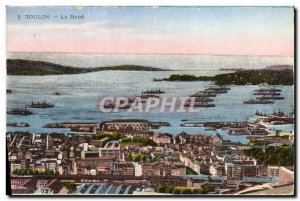 Old Postcard Toulon Rade Boat