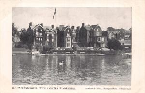 WINDERMERE LAKE DISTRICT UK OLD ENGLAND HOTEL W/ ANNEXES~HERBERT & SONS POSTCARD