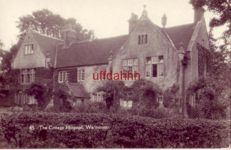 RPPC ENGLAND. THE COTTAGE HOSPITAL, WARMINSTER, Wiltshire