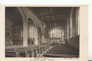 London Postcard - St Peters Chapel - Interior -Tower of London - Ref 18969A