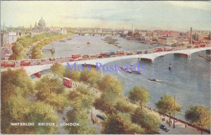 London Art Postcard - Waterloo Bridge, Artist Brian Gerald   DC2162