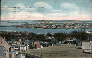 Portland Maine ME Birdseye View 1900s-10s Postcard