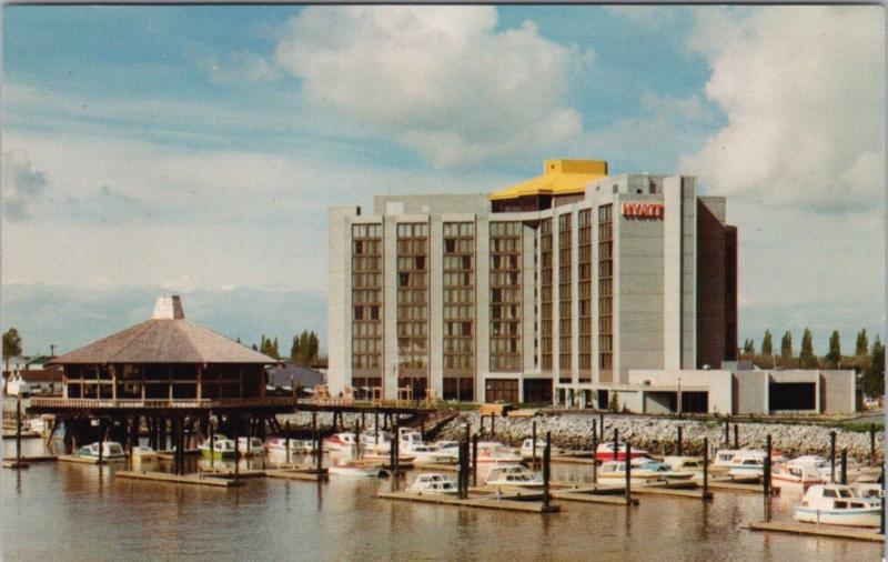 Vancouver Airport Hyatt House Richmond BC Hotel Unused c1974 Postcard E24