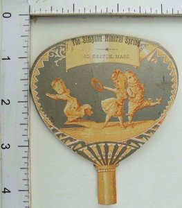 Die-Cut Fan The Simpson Mineral Spring Clown & Ladies One Jumping Overboard P50