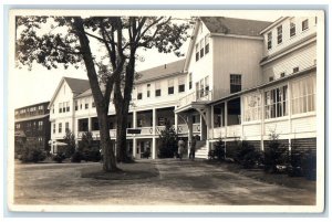 1958 House Building Scene Brunswick Maine ME RPPC Photo Posted Vintage Postcard