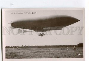 415276 FRANCE Aviation airship dirigible Republique Vintage photo postcard