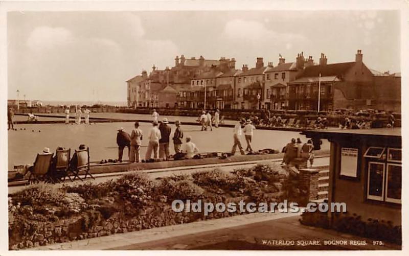 Waterloo Square, Bognor Regis Lawn Bowling Unused 