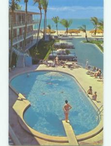 Unused Pre-1980 AZURE TIDES COURT MOTEL Sarasota Florida FL hr6565