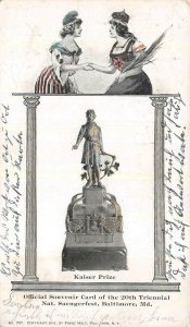 20TH TRIENNIAL NATIONAL SAENGERFEST BALTIMORE MARYLAND MUSIC POSTCARD 1903