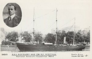 Exploration Postcard-R.R.S.Discovery,Commander Scott,Antarctic Expedition A5217