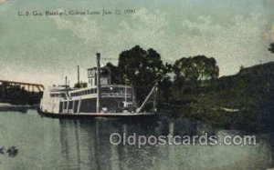 US Gen Branhard Galena Levee, June 22, 1899 Ferry Boats, Ferries, Steamboat, ...