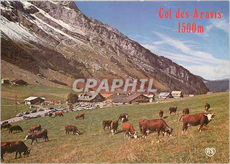 Postcard Modern Col des Aravis Haute Savoie Overview