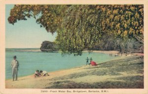 Freshwater Bay Bridgetown Barbados Vintage Postcard 02.96