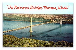 The Narrows Bridge Tacoma Washington Postcard Father Of Suspension Bridges