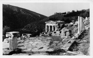 BF2414 delphi sacred path with treasure houses  the athenians real photo greece