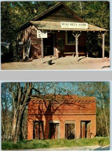 2 Postcards COLOMA, California CA   BEAKEARTS STORE, BELL'S STORE ca 1960s