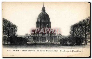 Postcard Old Place Vauban Paris Le Dome des Invalides Tomb of Napoleon 1st