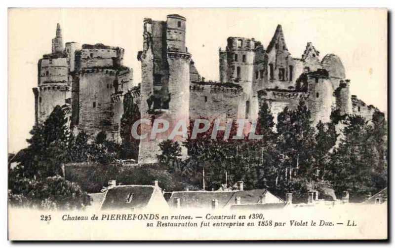 Old Postcard Chateau de Pierrefonds