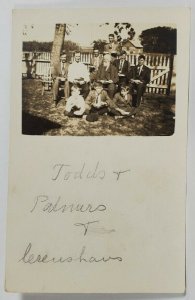 Rppc Old & Young Men, Boys  The Todd's, Palmer's and Crenshaus Postcard R5