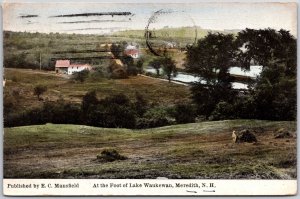 1914 At The Foot Of Lake Lake Waukekan Merideth New Hampshire NH Posted Postcard