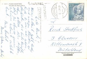 B109782 Spain Paseo Maritimo Palma de Mallorca Panorama Harbour Cathedrale