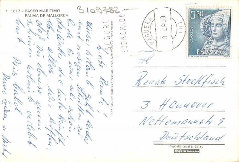 B109782 Spain Paseo Maritimo Palma de Mallorca Panorama Harbour Cathedrale